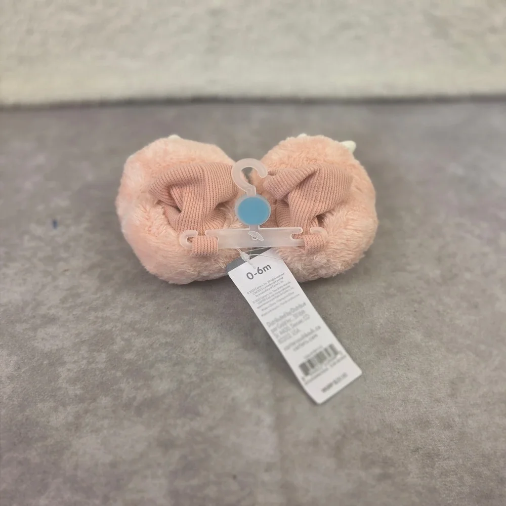 Carters Baby Pink Faux Fur Monster Claw Slippers Booties CR07110 0-6M